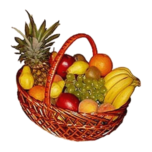 Великий кошик фруктів